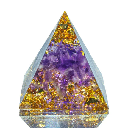 1.18in Natural Crystal Pyramid Energy Generator Quartz Amethyst Reiki Healing Crystal Chakra Pyramid Meditation Tool Home Decor
