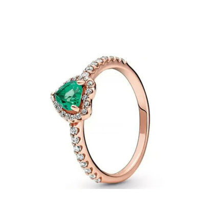 2025 Wholesale Rose Gold Color Spring Daisy Flower Ring Rings Size 6 7 8 9 For 925 Sterling Silver Jewelry