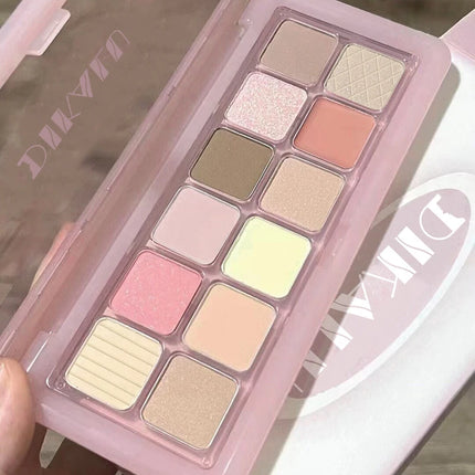 1Pc DIKALU Peach Kumquat Eyeshadow Palette Nude Pink Purple Eye Pearl Glitter Shadows Korean Charming Contour Eyes Make Up