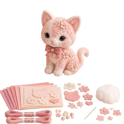 Floral Fabrics Animal Patchwork Set Material Pack Hanging Kit DIY Sewing Kit Creative Design Home Decoration Handmade Decor Kit