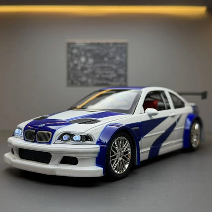 1:24 M3 GTR E46 Alloy Diecast Racing Car Model,Toy for Kids Play, Adult Collectible Ornament, Ideal Birthday Gift