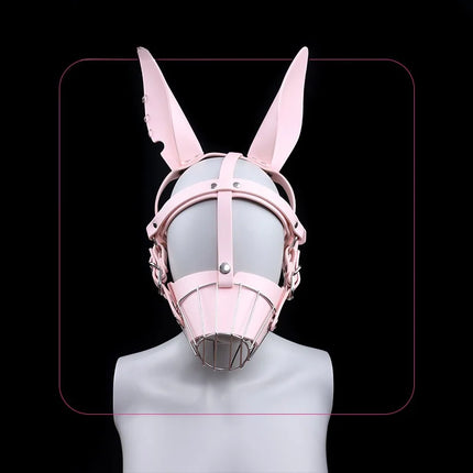 New Pink Leather Dog Head Mask Role play Mask Bondage Erotic Training SM Games Nightclub Parties BDSM Unisex Adult Sex Toys 18+