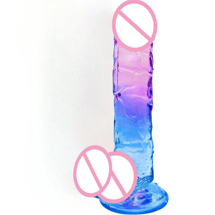 2 Sizes Soft Jelly Dildo Realistic Fake Dick Penis Suction Cup Dildo Realistic Sex Toys For Lesbian Women Female Masturbator