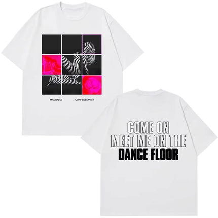 Summer Casual Fashion Trendy T-shirt Madonna CONFESSIONS II Album Tour 2026 Print T Shirt Men Women Vintage Fashion T-shirt