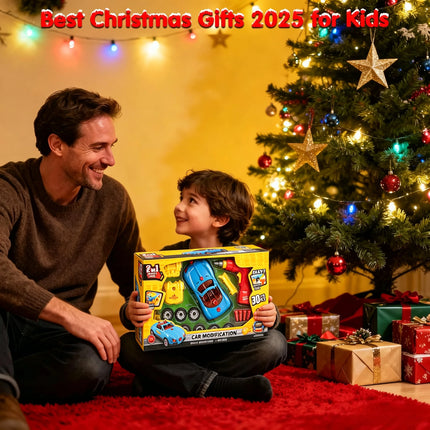 30Pcs Take-Apart Racing Car Building Toy, Electric Screwdriver with Lights & Sounds, DIY Gift Set for Boys 3-5 with Extra Screws