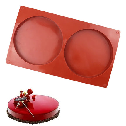 Large Round Disc Silicone Mold Hamburger Bun Pan Egg Sandwish Layer Cake Muffin Top Custard Tart Resin Coaster Kitchen Supplies