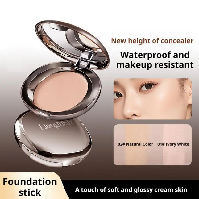 High Coverage Concealer Foundation Cream Anti Dark Circle Freckles Long-lasting Waterproof Brightening Skin Tone Makeup Base