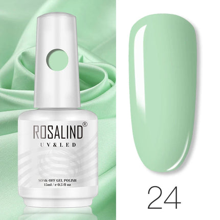 ROSALIND 15ml Nail Gel Polish Macaron Hybrid Varnish Semi Permanent Nail Art Design Soak Off Top Base Coat Esmalte UV Gel Nail