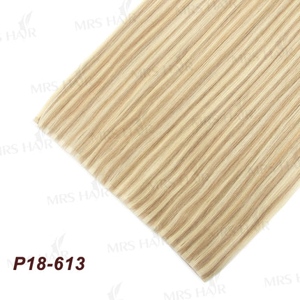 Long Flat Weft Invisible Tape Bundles Human Hair PU Skin Weft Hair Extension Injected Seamless & No-Glue Tape On Hair Weft