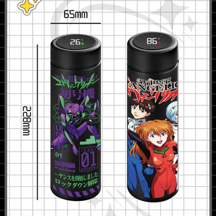 500ml Neon Genesis Evangelion Cute Anime Peripheral Insulated Water Bottle Creative 304 Stainless Steel Thermos Cup Student Gift