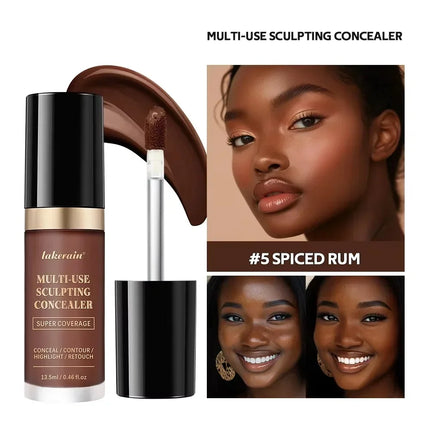 Liquid Foundation Concealer Full Coverage Long-Lasting Waterproof Natural Effect Dark Circles Foundation Modify Face Contouring