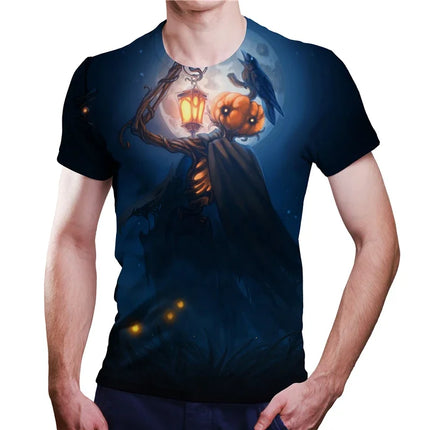 Heavy metal rock 3D men's T-shirt, Harajuku casual street clothing, hip-hop, large size, 2024