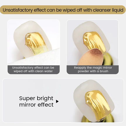 BORN PRETTY 10ml Chrome-Base Gel Polish Metallic Glitter Nail Power Super Shine Soak Off UV LED Functional Gel DIY Nails Art