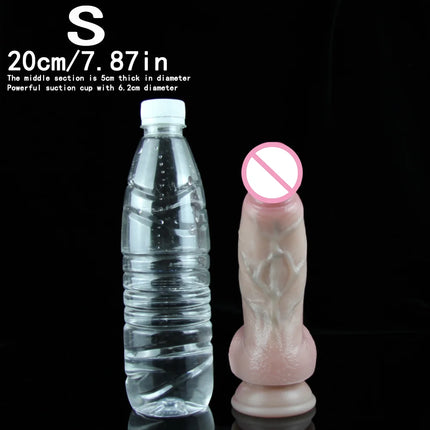 Oversized Soft Realistic Thick Dildo Big Dick Anal Plug Vaginal Masturbators Suction Cup Silicone Penis Gay Sex Toys for Women