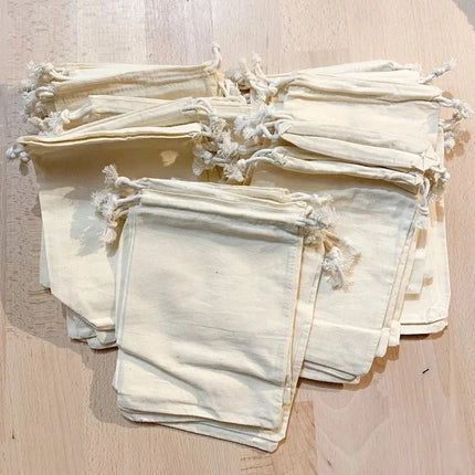 10/20/50 Pcs Dustproof Cotton Storage Bags Gift Fabric Package Plain Drawstring Pouches for Christmas Wedding Party Favors