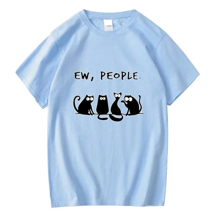 Men's T-shirt High Quality 100% Cotton Funny Cool Cat Printed Summer Casual Loose Cool T Shirt O-Neck Male T-Shirt Tops