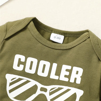 0-18 Months Newborn Baby Boy 3PCS Clothes Set Letters Print Short Sleeve Romper + Camouflage Pants with Hat Casual Outfit