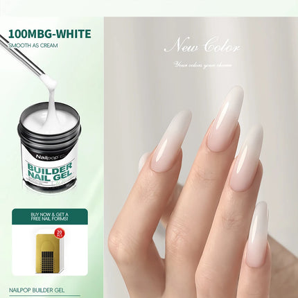 Nailpop Professional Builder Gel UV Hard Gel for Nail Strengthen Quick Building Long Lasting Soak Off Extension Gel 30/100g