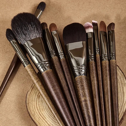 14-Piece Makeup Brush Set Professional Cosmetic Brushes with Birch Wood Handle Premium Soft Bristles for Makeup Artists
