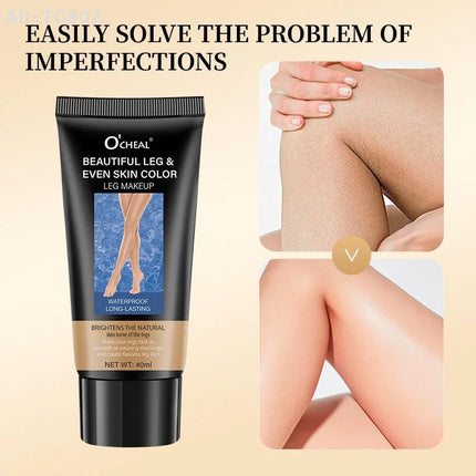 1Pc Waterproof Leg Makeup Lotion Even Skin Tone Body Foundation for Tattoo Cover up Lasting Body Tanning Solution