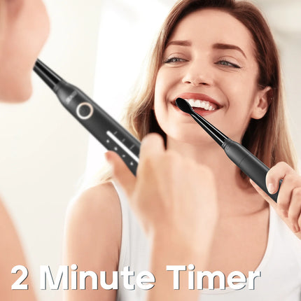 Seago Electric Toothbrush Adults Toothbrush 30 Days Long Battery Life 2Minutes Smart Timer 5 Modes with 8 Replacement Brush Head