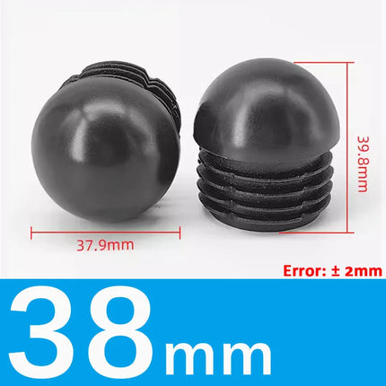 Black/White Plastic Round Pipe Plug Tube Non-Slip Chair Leg Foot Dust Cover Domed End Caps Floor Protector Pad Dia 13mm-40mm
