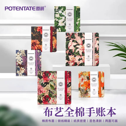 100% cotton journal watercolor book sketchbook acrylic marker drawing book fabric cover mini pocket book square oil pastel book