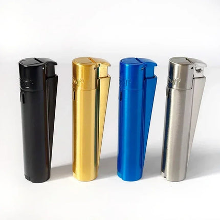 Clipper Portable Grinding Wheel Flint Inflatable Lighter Metal Smokeless Butane Gas Smoking Ignition Tool Accessories Box