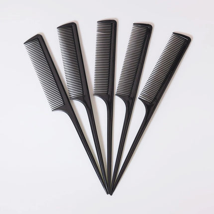 5pcs Rat Tail Comb Set, Distribution Styling Hair Comb, Edge and Back Brushes to Smooth Hair，Special for real hair wigs