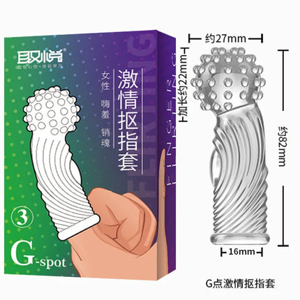 Finger Sleeves Vibrator Accessories Masturbation Sleeve G-Spot Clitoral Stimulator Finger Sleeves Sex Toys for Women Pleasure