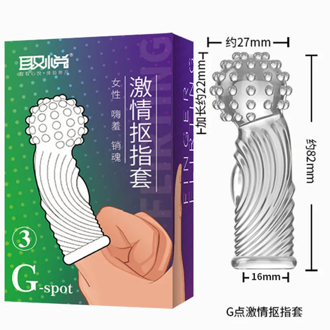 Finger Sleeves Vibrator Accessories Masturbation Sleeve G-Spot Clitoral Stimulator Finger Sleeves Sex Toys for Women Pleasure