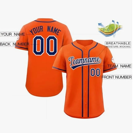 Personalize Men Women Youth Baseball Jersey Customize Button Down Sports Tee Laser Printed Sublimation Letter Number Big Size