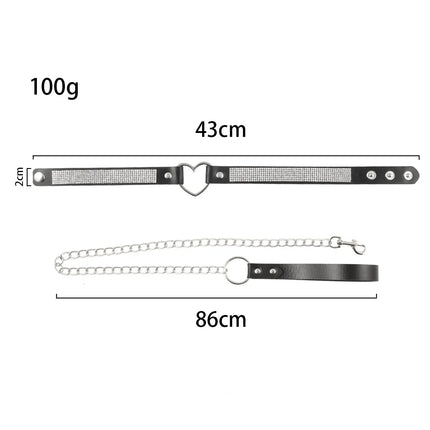 PU Leather Slave BDSM Collar With Leash Adult Games Sex Bondage Restraint Neck Cuffs Fetish Collar Erotic Sex Toys for Women Men