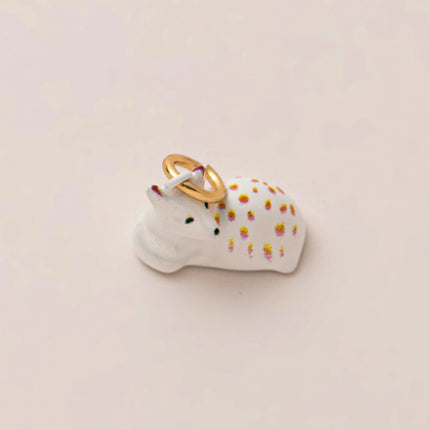 Simple style cute small animal series pendant fox stainless steel accessories gold plated