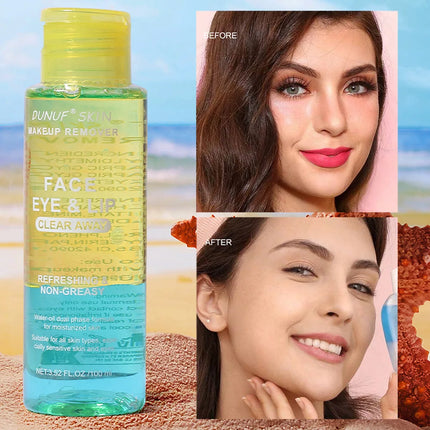Gentle 3 in 1 Cleansing Oil Makeup Remover For Sensitive Skin Refreshing Moisturize Oil Control Non Irritating Face Lip Eye