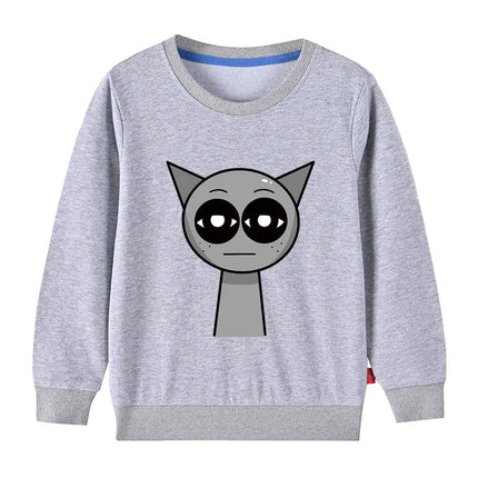 Spring Autumn Clothes Sprunki Baby Kids Long Sleeved Cotton Sweatshirts Cute Cartoon Print O-Neck Top Boys Girl Casual Clothing