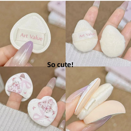 Cloud Feeling Flocked Sponge Beauty Blender Kit Powder Puff Makeup Setting Blush Concealer Dry Wet Use Foundation Brush
