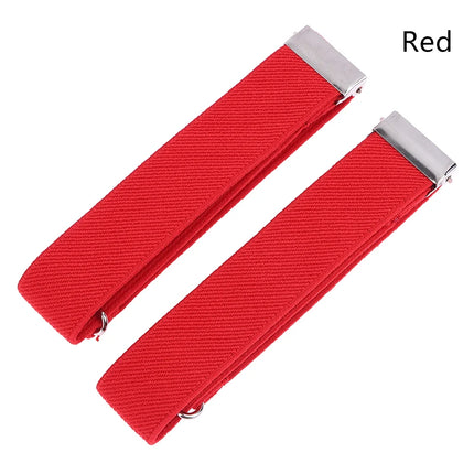 [O]  Anti-Slip Shirt Sleeve Garter Strap 1 Pair - Elastic Adjustable Armband Cuff Holder for Men Women Business