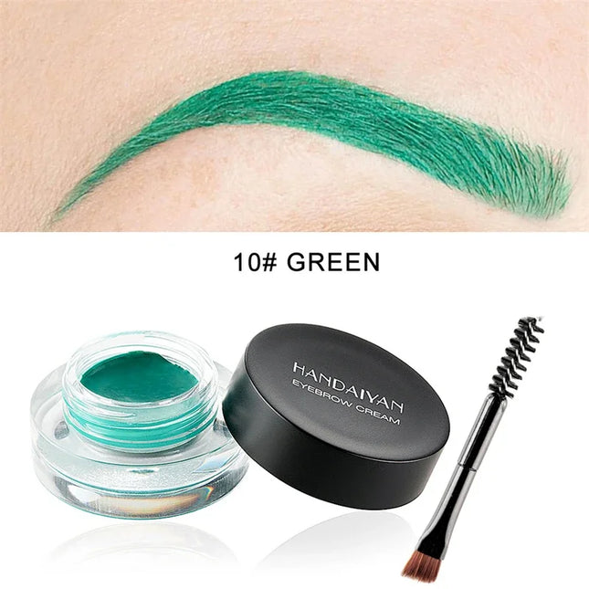 HANDAIYAN 12 Colors Eyebrow Gel Colorful Eyebrow Cream Eyebrow Dye Glue No Fading Waterproof Long Lasting Brow Makeup Cosmetics