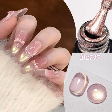 Light Flow Colored Cat Magnetic Gel Nail Polish Jelly Glitter Magnetic Semi Permanent Soak Off UV Gel Varnish Nail Supplies DIY