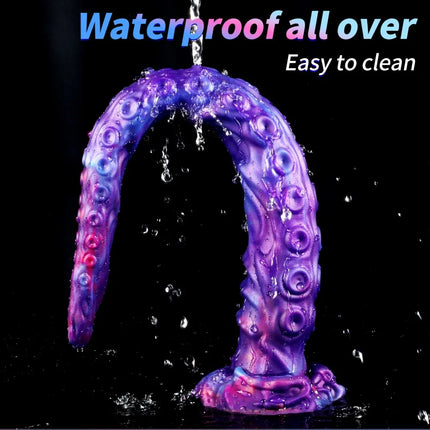 Octopus Tentacle Anal Plug Realistic Suction Cup Dildo Purple Pink Gradient Adult Toy for Men Women Couples Fantasy Sex Toy