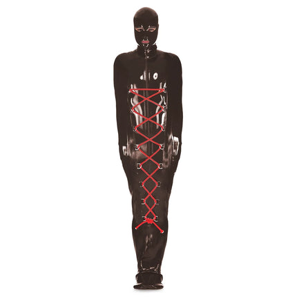 Full Body Hooded Shiny PVC Leather Bondage Bag BDSM Binder Straitjacket Exotic Bodysuit Fetish Slave Restraints Sleeping Sack
