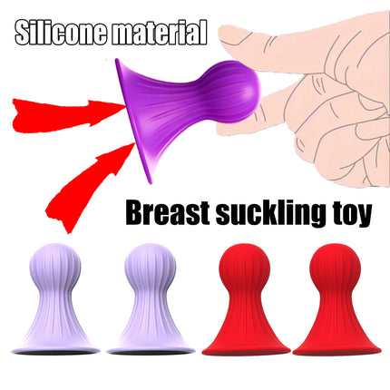 Colorful Silicone Nipple Suckers Set Soft Suction Cup Breast Teaser Sensual Nipple Stimulation Sexual Toy for Couples