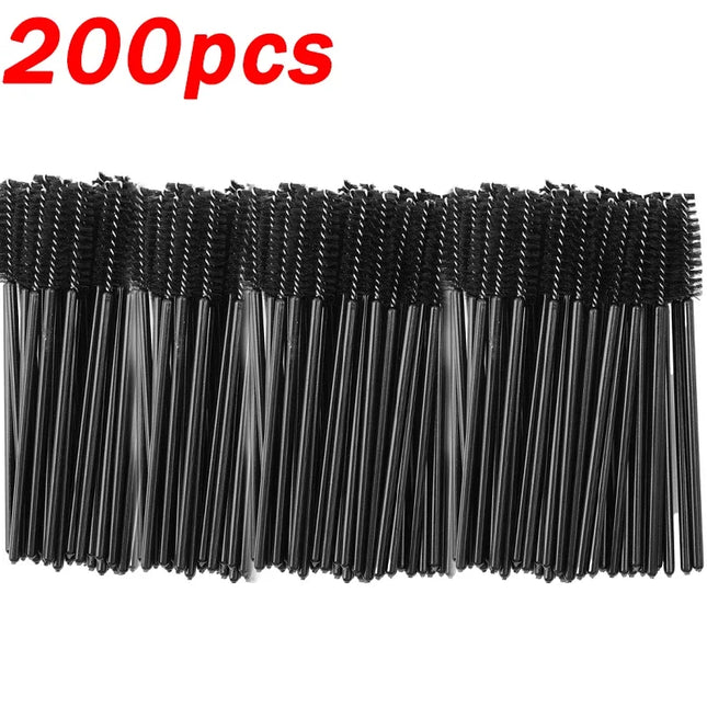 Black Eyebrow Perm Makeup Brush Disposable Eyelash Extension Brow Comb Professional Mascara Wands Applicator Spoolers Tools