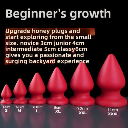 6 sizes Huge Anal Plug Comfortable Silicone Anal Dildo Suction Cup Big Butt Plug,Anal Dilator Adult Anal Sex Toys for Women Anus