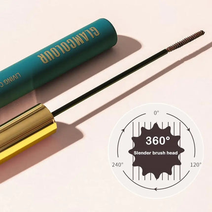Mascara Long Lasting Waterproof Sweatproof Silk Fiber Thick Curling Eyelash Extension Volume Smudge-proof Quick Dry Non-blooming