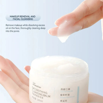 Forcolour Oat Gentle Makeup Remover Cleansing Balm for All Skin Types Refreshing Moisturizing Deep Cleansing Makeup Remover