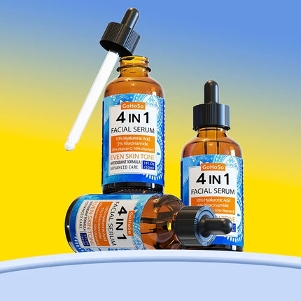 ENVISHA 4 In 1 Face Serum Hyaluronic Acid Niacinamide Vitamin Anti-Aging Anti-wrinkle Deep Moisturizing Firming Skin Care
