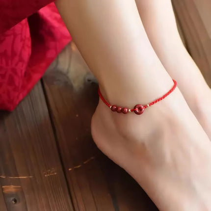 PANJBJ 925 Silver Color Mosubi Zircon Anklet For Women Girl Simplicity Retro Exquisite Jewelry Birthday Gift Dropshipping