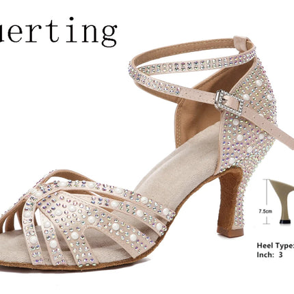 Juerting new Heels Modern Jazz Salsa soft soled women's adult Latin Chacha Rumba Bachata dance shoes